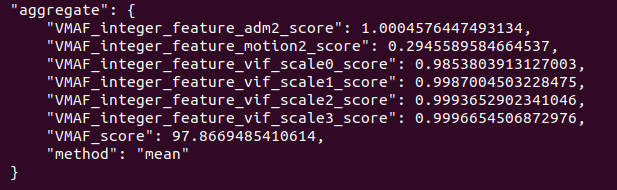 最后一帧vmaf评估